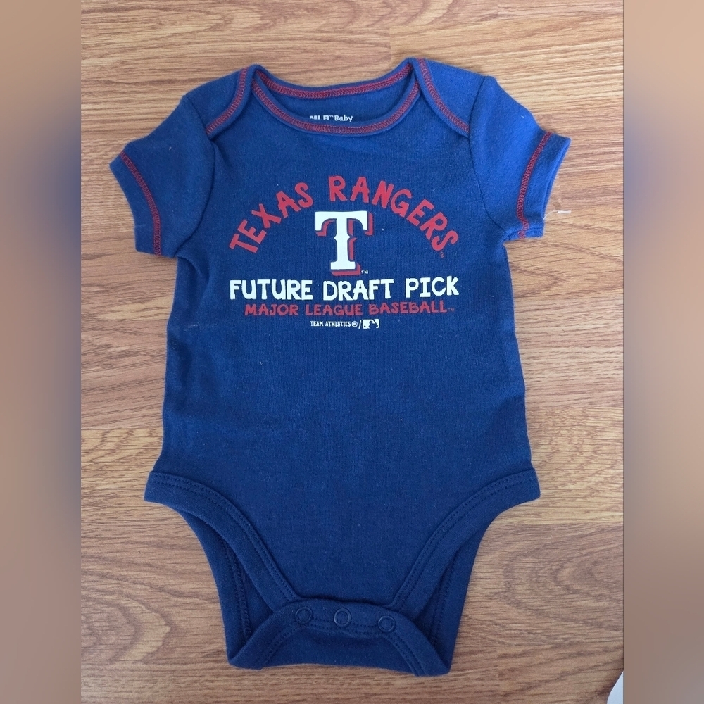 MLB Texas Rangers Baby One Piece 3 Months NWOT 100% Cotton Baseball